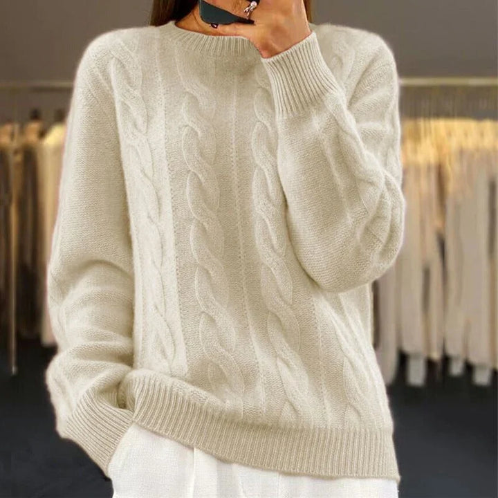 Alice | Women's Cable Knit Round Neck Jumper