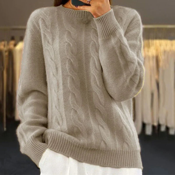 Alice | Women's Cable Knit Round Neck Jumper