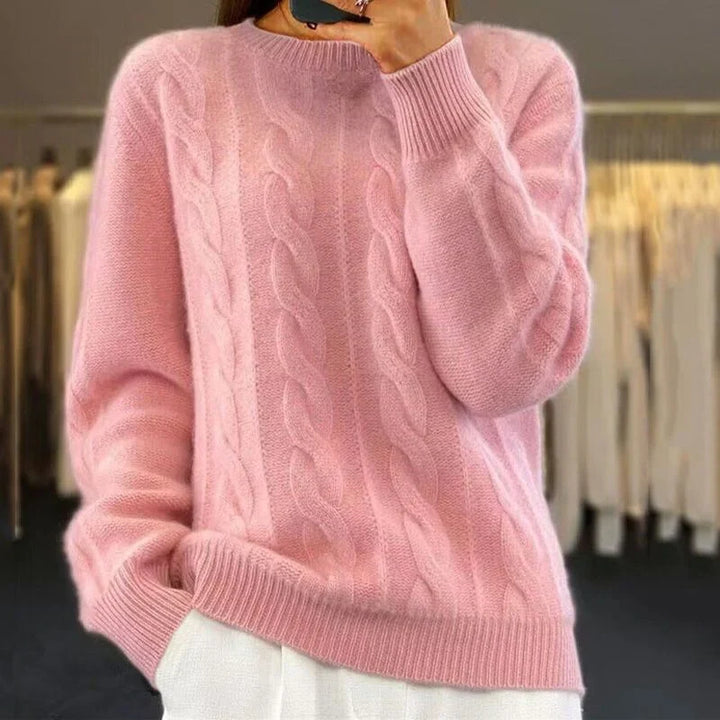 Alice | Women's Cable Knit Round Neck Jumper