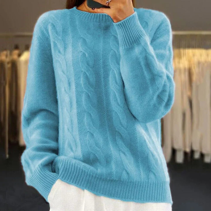 Alice | Women's Cable Knit Round Neck Jumper