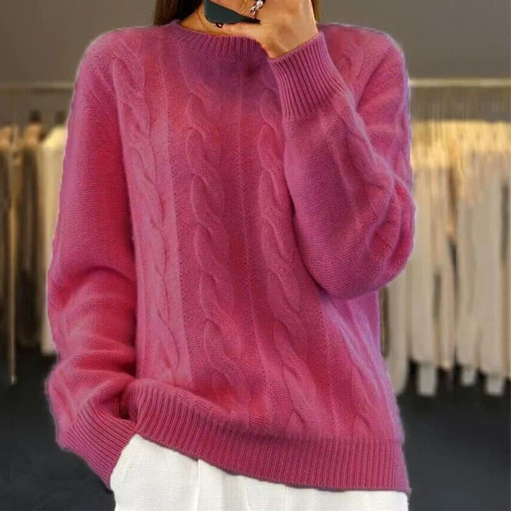 Alice | Women's Cable Knit Round Neck Jumper