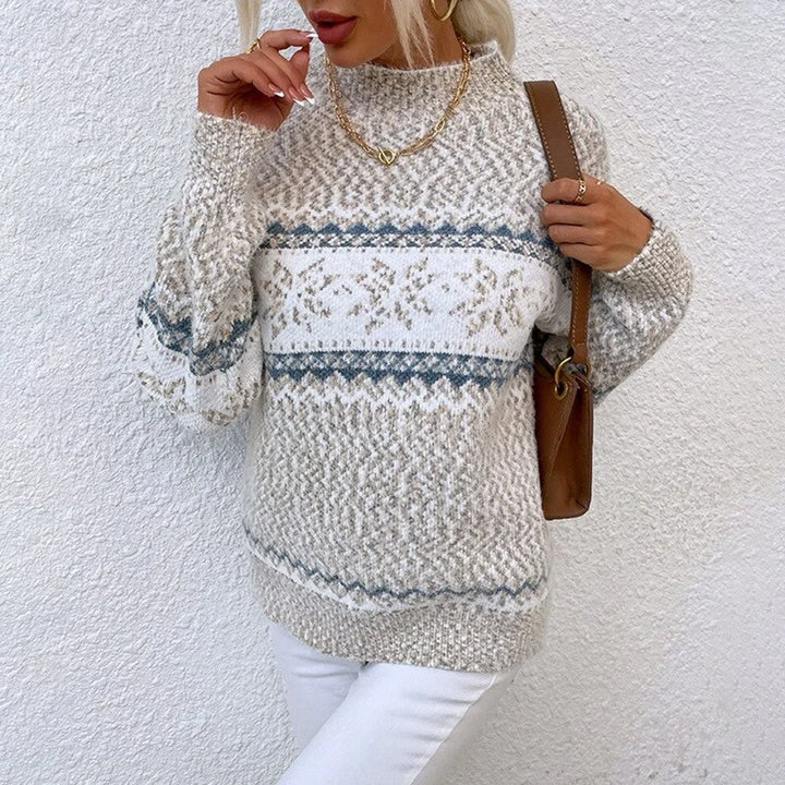 Alice | Women's Fair Isle Knitted Jumper with Crew Neck