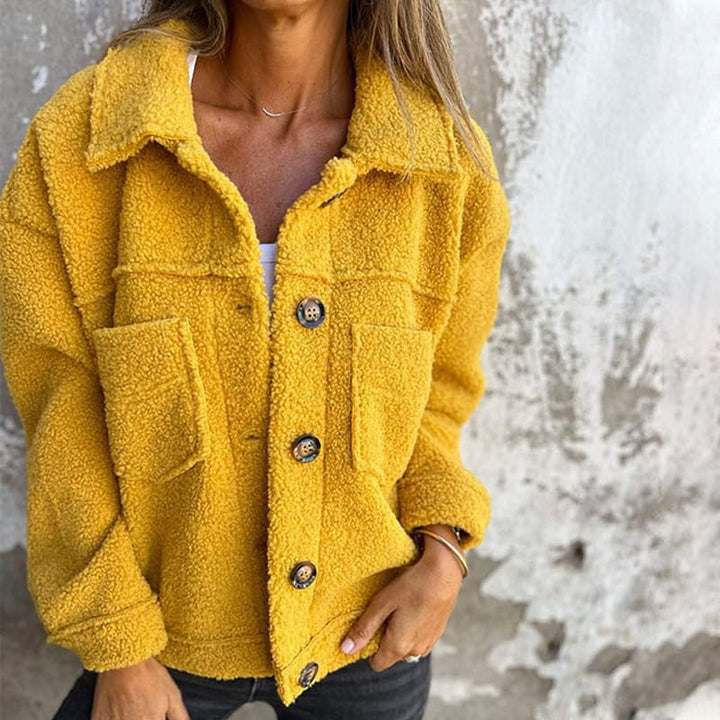Ava | Women's Oversized Button Front Teddy Jacket