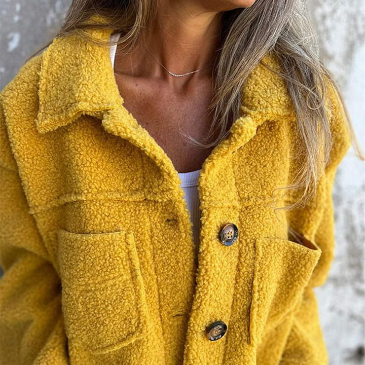 Ava | Women's Oversized Button Front Teddy Jacket