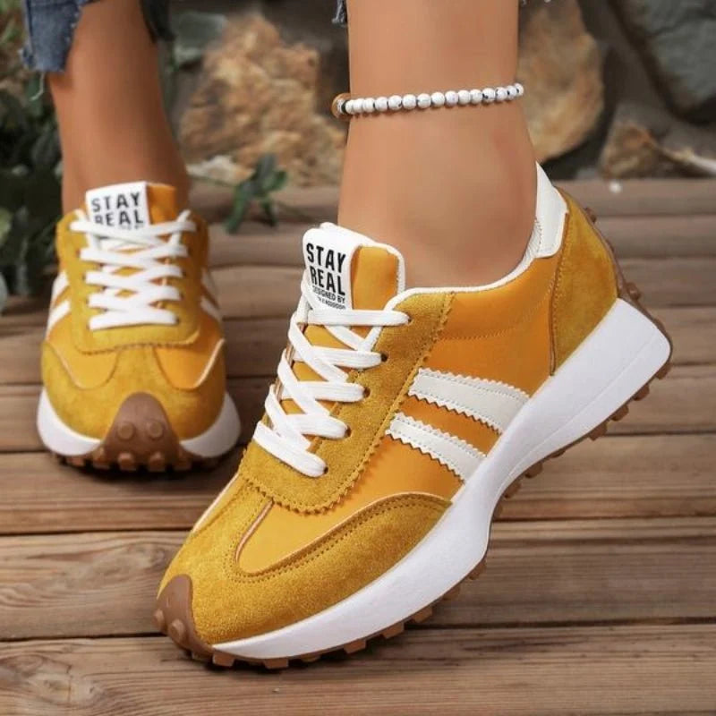 Beth | Women's Retro Gum Sole Running Trainers