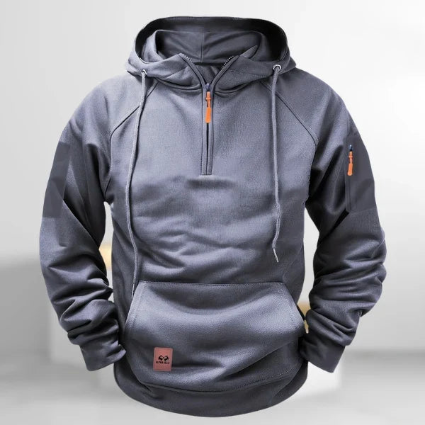 Charlene | Men's Half Zip Hoodie with Utility Pockets