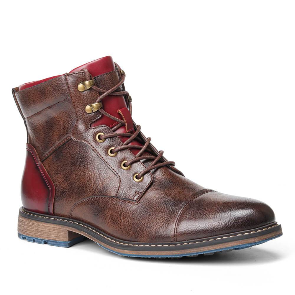 Charlie | Men's Cap Toe Side Zip Ankle Boots