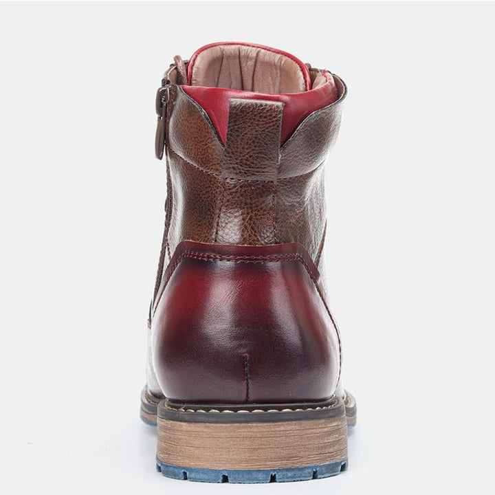 Charlie | Men's Cap Toe Side Zip Ankle Boots
