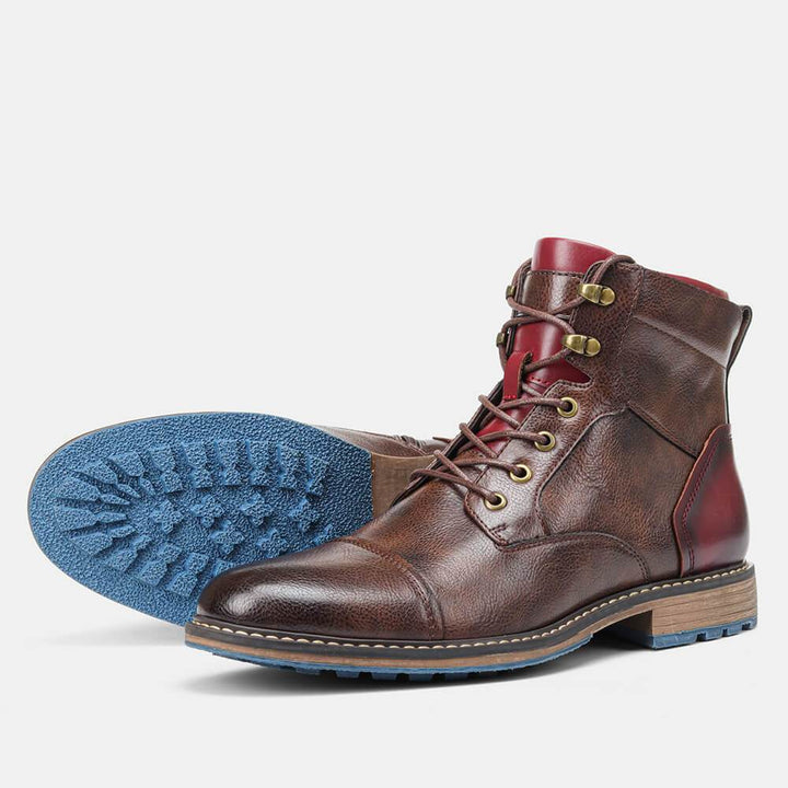 Charlie | Men's Cap Toe Side Zip Ankle Boots