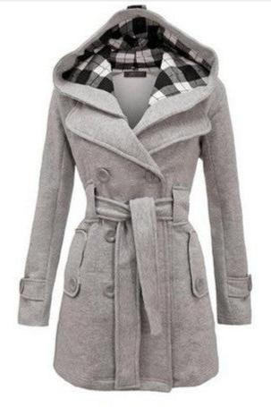 Chelsea | Women's Hooded Winter Coat with Belt and Double Breasted Front