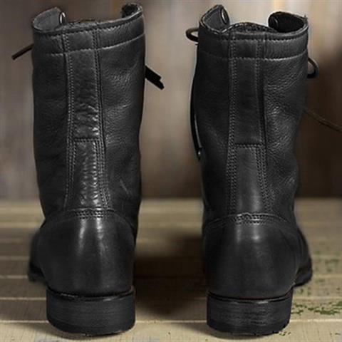 Connie | Women's Lace Up Fold Down Cuff Combat Boots