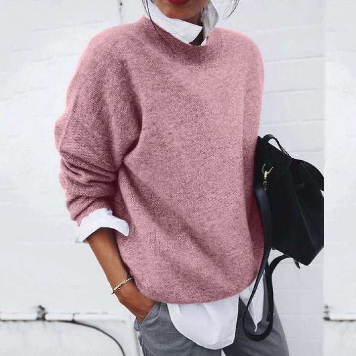 Courtney | Women's Oversized Knitted Jumper with Crew Neck