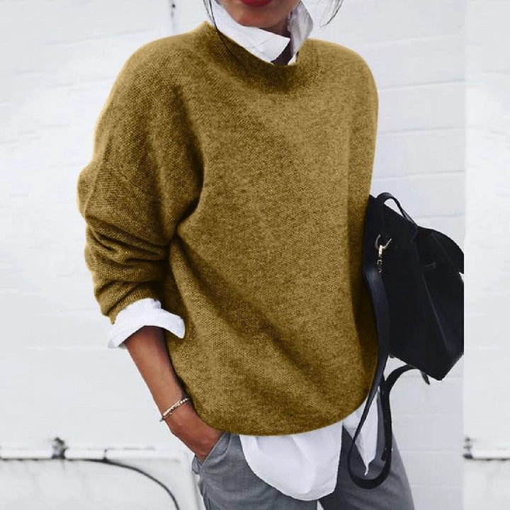 Courtney | Women's Oversized Knitted Jumper with Crew Neck