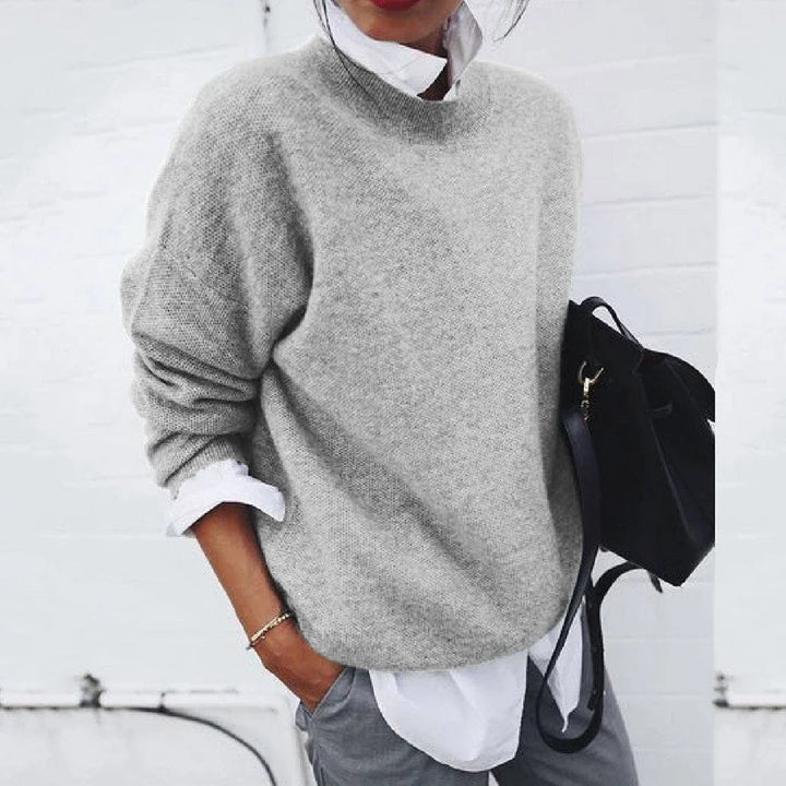 Courtney | Women's Oversized Knitted Jumper with Crew Neck