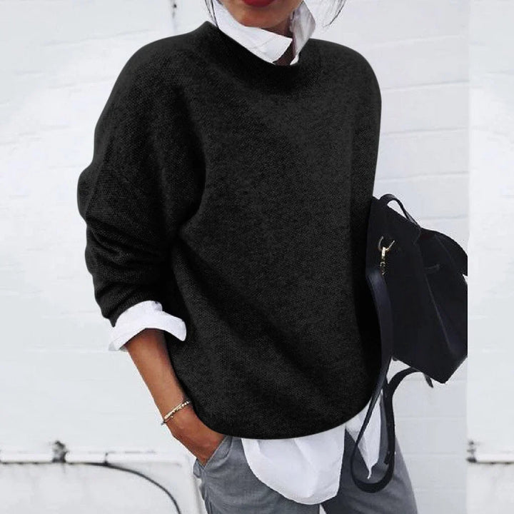 Courtney | Women's Oversized Knitted Jumper with Crew Neck