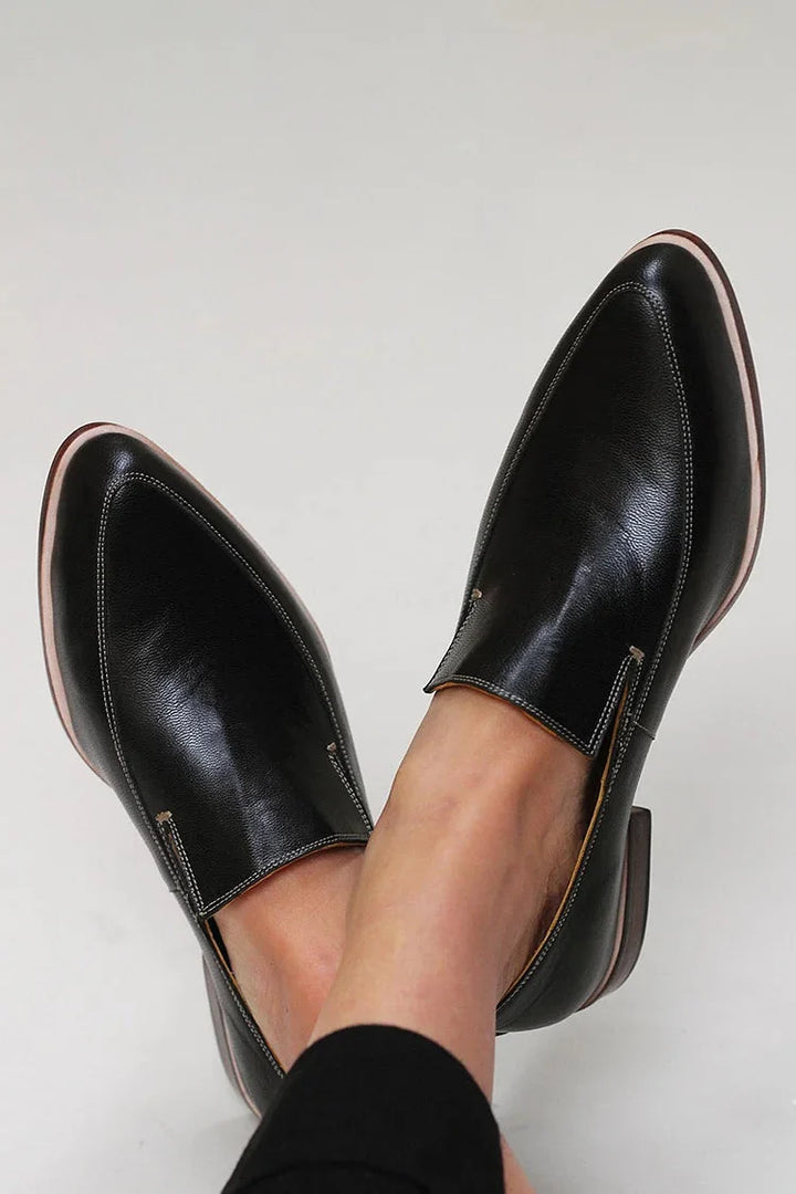 Daisy | Women's Pointed Toe Contrast Stitch Flats