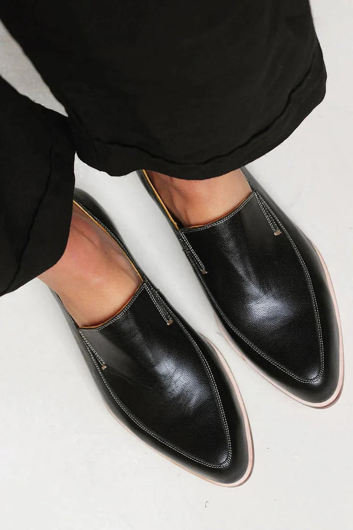 Daisy | Women's Pointed Toe Contrast Stitch Flats