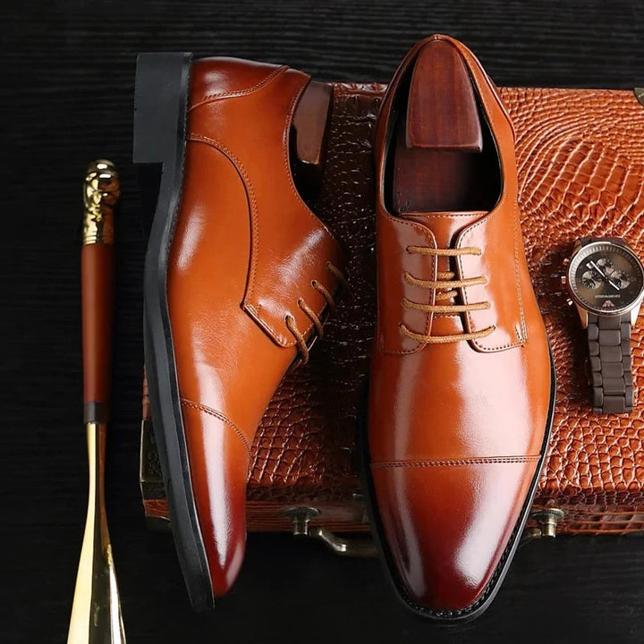 Damon | Men's Lace Up Cap Toe Oxford Dress Shoes
