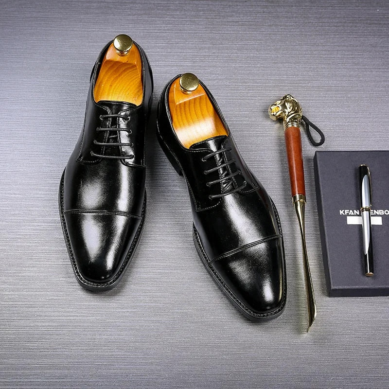 Damon | Men's Lace Up Cap Toe Oxford Dress Shoes