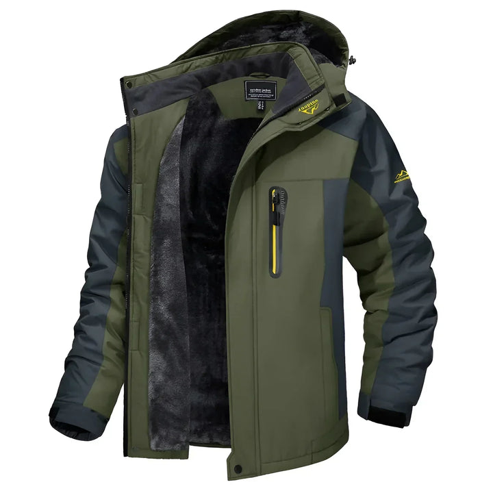 Dylan | Men's Fleece Lined Hooded Zip Pocket Jacket
