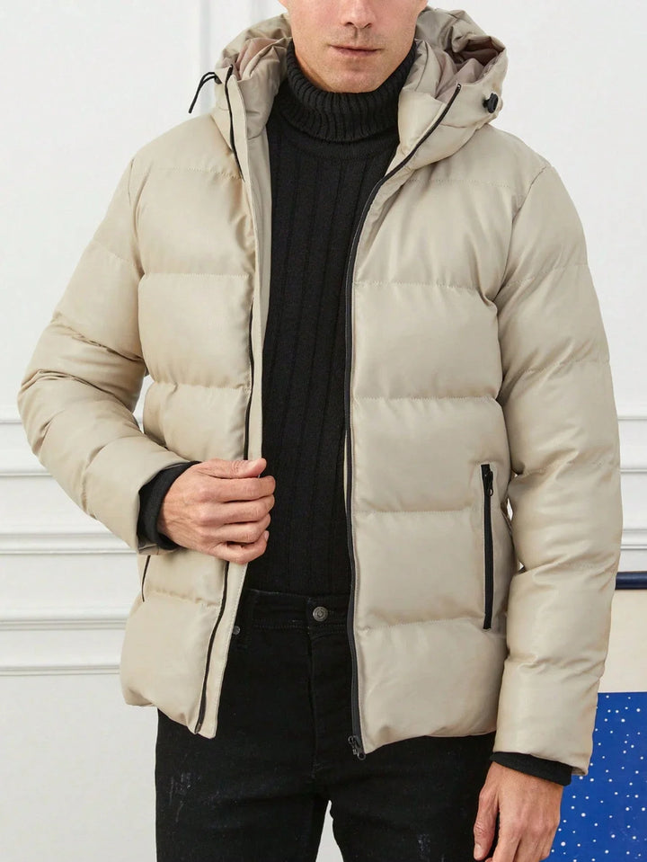 Edward | Men's Puffer Jacket with Hood and Quilted Padding