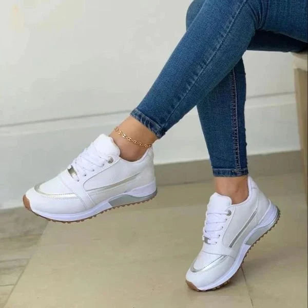 Ellie | Women's Lace Up Hidden Wedge Sneakers