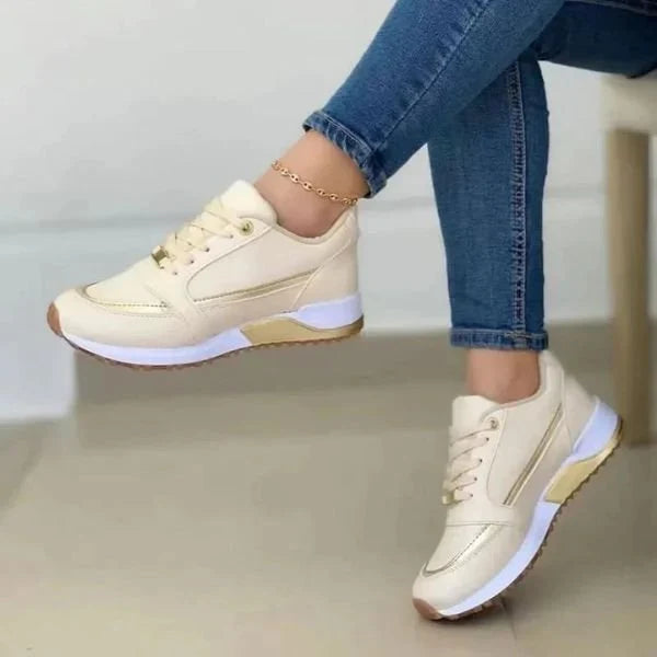 Ellie | Women's Lace Up Hidden Wedge Sneakers