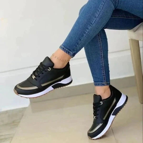 Ellie | Women's Lace Up Hidden Wedge Sneakers
