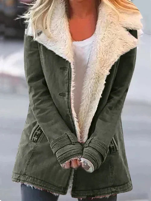 Elsie | Women's Fleece Lined Collar Sherpa Jacket