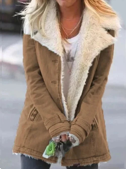 Elsie | Women's Fleece Lined Collar Sherpa Jacket
