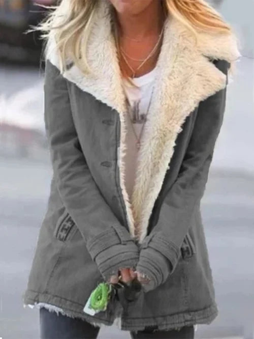 Elsie | Women's Fleece Lined Collar Sherpa Jacket