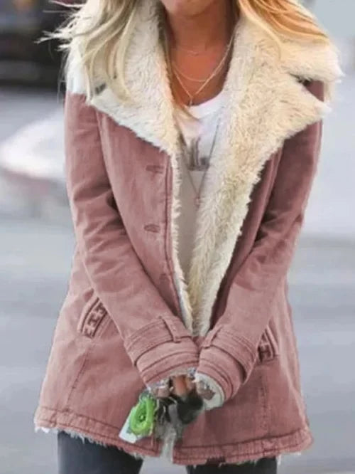 Elsie | Women's Fleece Lined Collar Sherpa Jacket