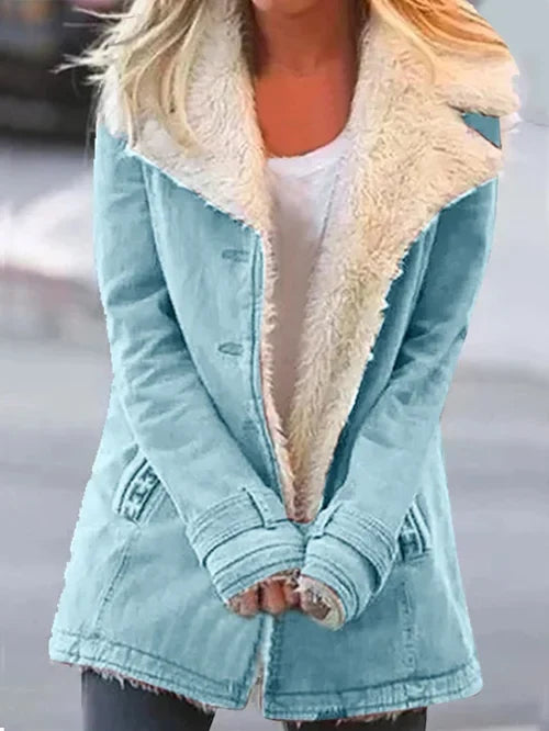 Elsie | Women's Fleece Lined Collar Sherpa Jacket
