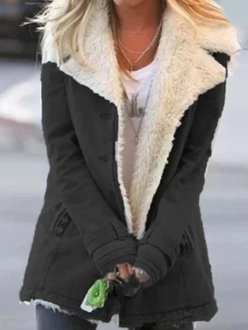 Elsie | Women's Fleece Lined Collar Sherpa Jacket