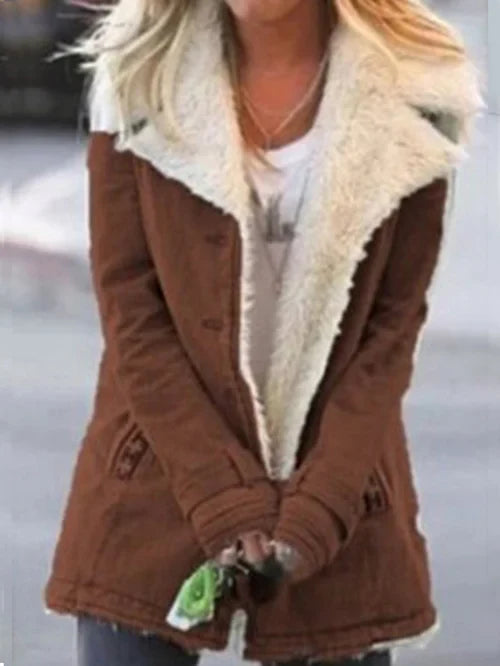 Elsie | Women's Fleece Lined Collar Sherpa Jacket