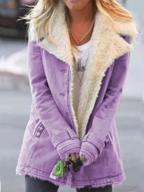 Elsie | Women's Fleece Lined Collar Sherpa Jacket
