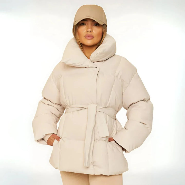 Elsie | Women's Oversized Tie Belt Padded Puffer Coat