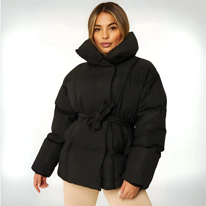 Elsie | Women's Oversized Tie Belt Padded Puffer Coat