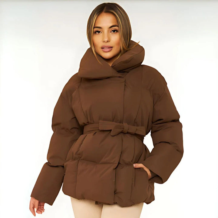 Elsie | Women's Oversized Tie Belt Padded Puffer Coat