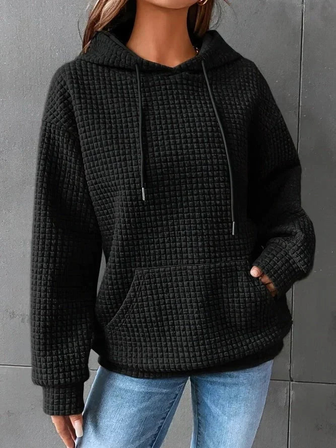 Erin | Women's Oversized Waffle Texture Hoodie