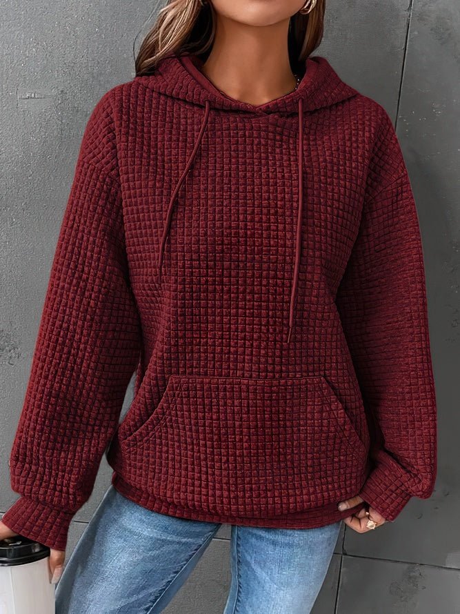 Erin | Women's Oversized Waffle Texture Hoodie