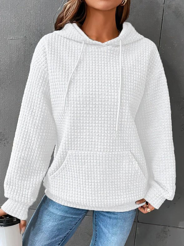 Erin | Women's Oversized Waffle Texture Hoodie