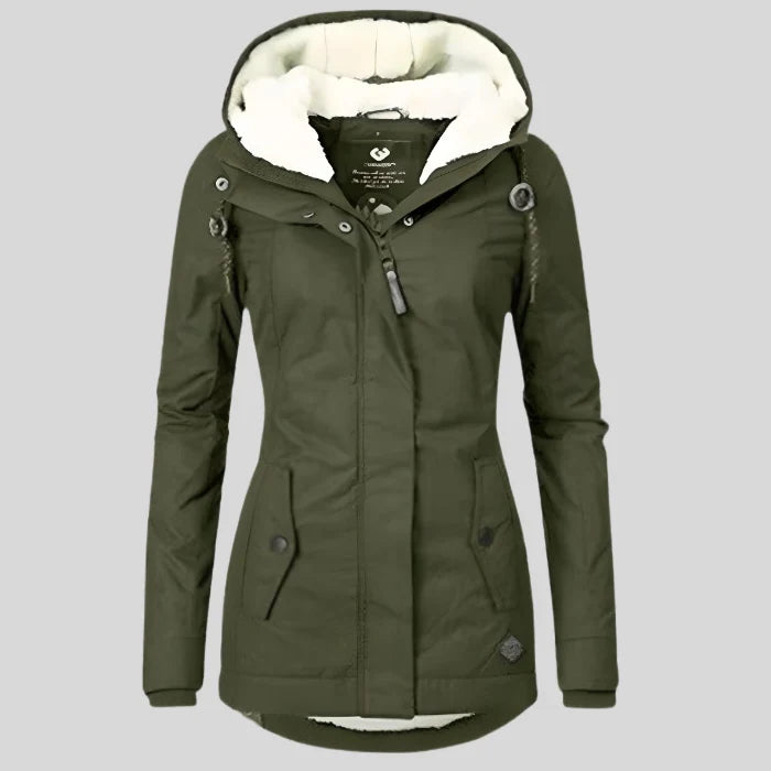 Erin | Women's Sherpa Lined Hooded Parka Coat
