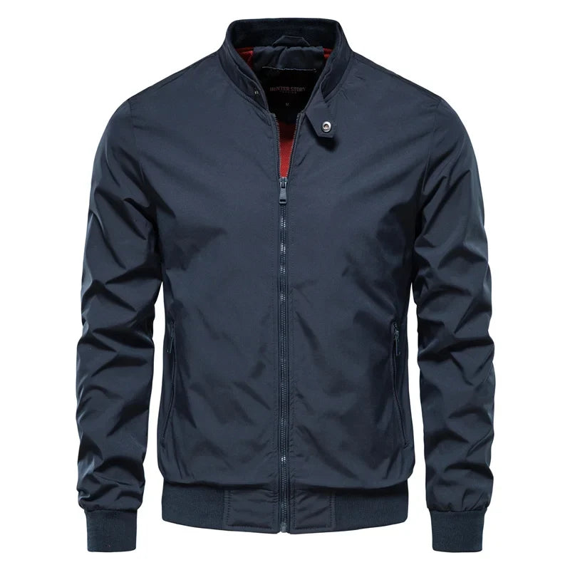 Ethan | Men's Contrast Lining Harrington Jacket