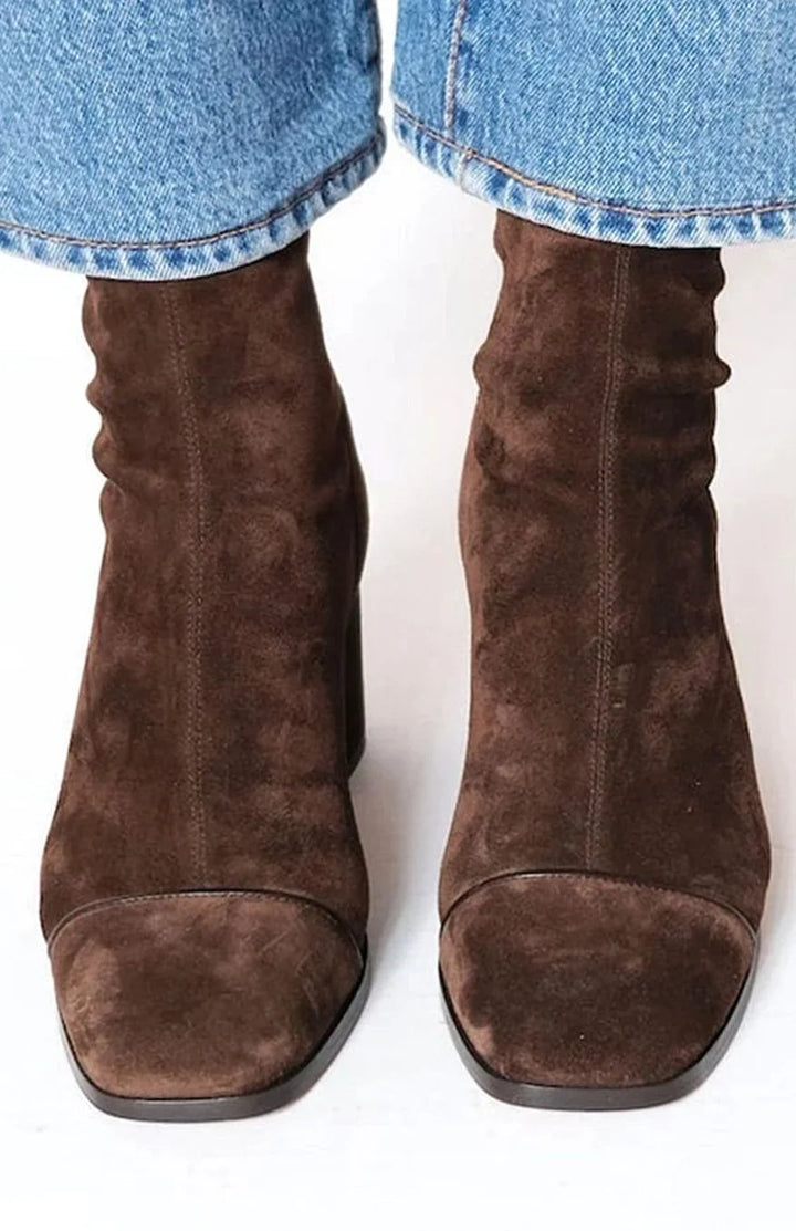 Faye | Women's Slouch Boots with Square Toe Cap