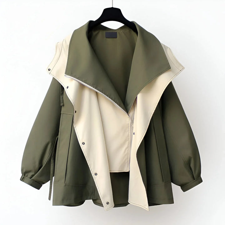 Freya | Women's Oversized Contrast Trim Jacket
