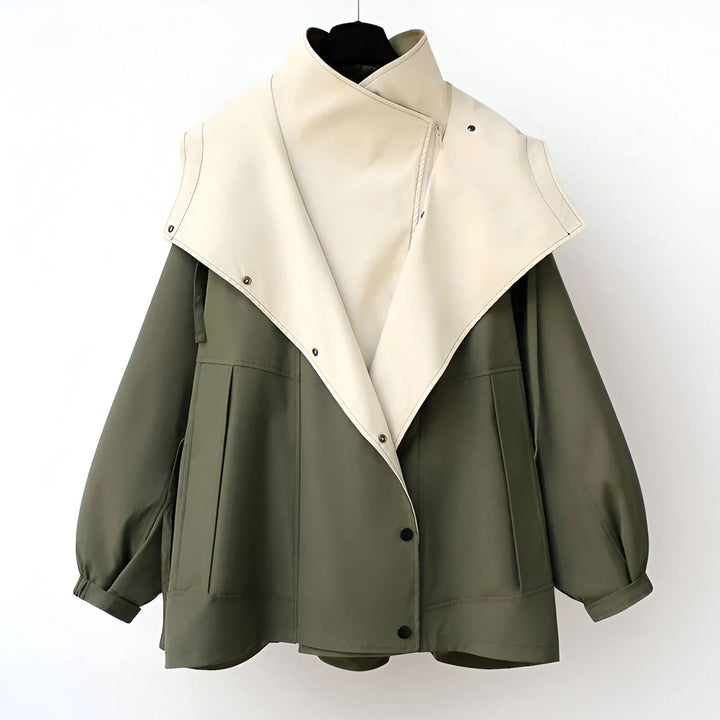 Freya | Women's Oversized Contrast Trim Jacket