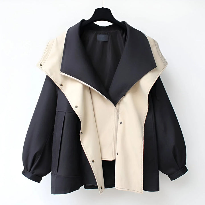 Freya | Women's Oversized Contrast Trim Jacket