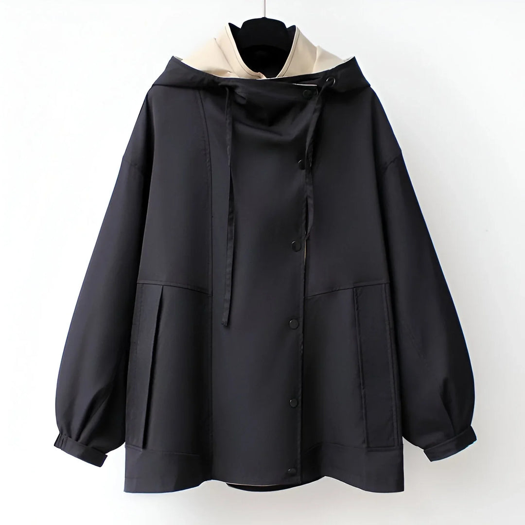 Freya | Women's Oversized Contrast Trim Jacket
