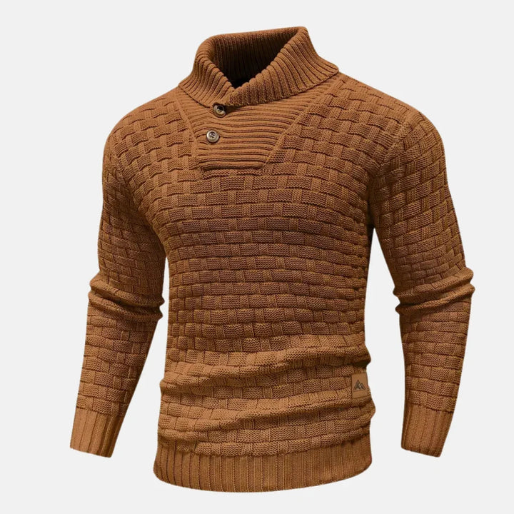 George | Men's Button Neck Collar Knitted Jumper